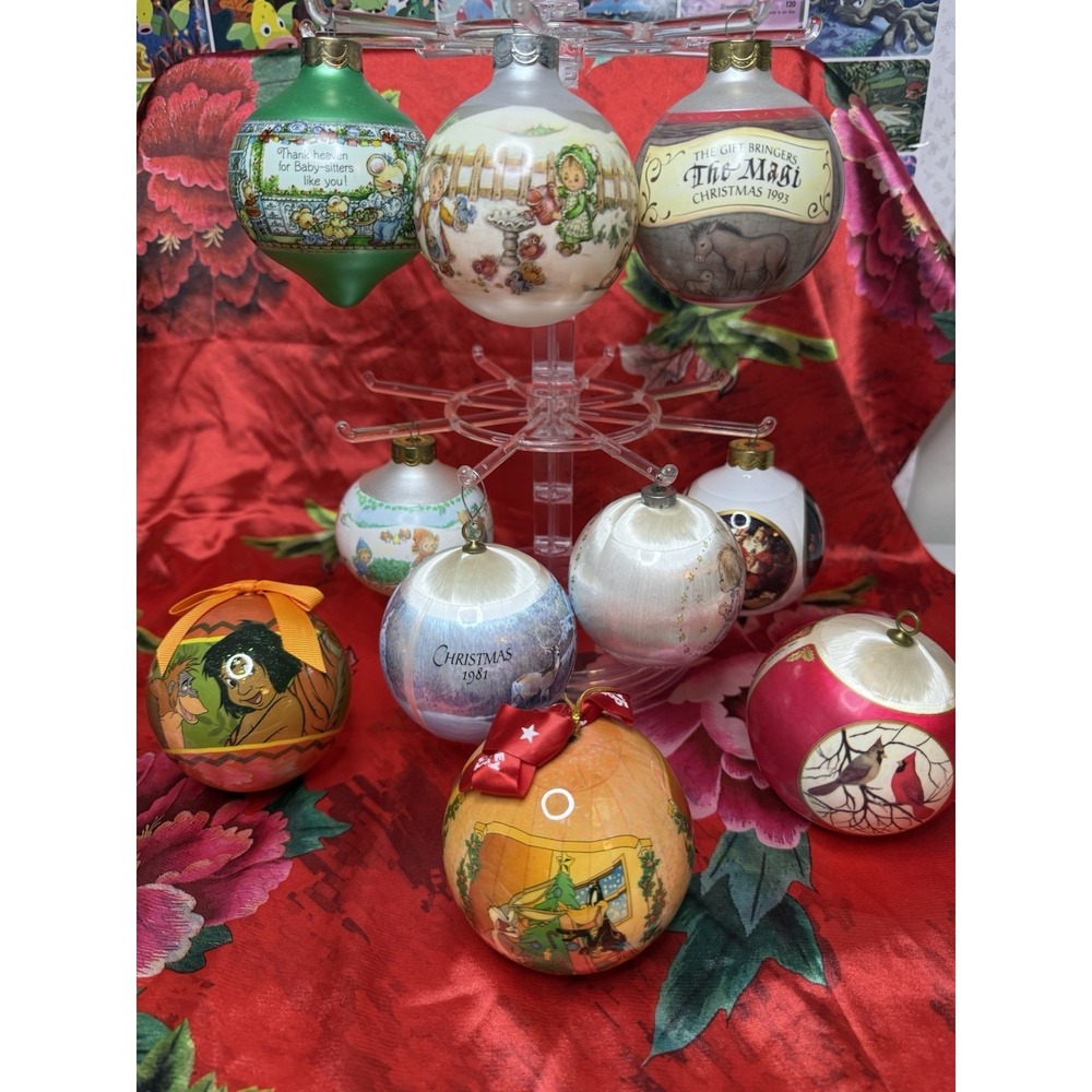 Vintage Christmas Ornament Lot Looney Tunes Disney Coca Cola Hallmark 9 Pc‎